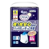アテント パンツL 夜1枚安心パンツ 12枚 8回吸収 パッドなしでずっと快適 うす型 男女共用