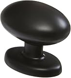 Stanley National Hardware BB8014 1.34" Diameter Egg-Shaped Knob in Black [並行輸入品]