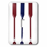 Anne Marie Baugh – Nautical – 3つSailing Paddles inブルーandレッド – 照明スイッチカバー – シングルトグルスイッチ( LSP _ 222619 