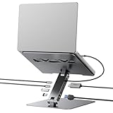 BENFEI ノートパソコンスタンド USB C 6in1 ドッキングステーション、HDMI 4K@60Hz、ギガビットイーサネット、100W 電源供給、10Gbps 1*USB C 3.2 および 2*USB A 3.2 MacBook Pro/Air、iPad Pro、XPS、Thinkpad と互換性あり