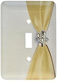 3dRose LLC lsp_29625_1 Gold Satin Ribbon with Jewel Single Toggle Switch