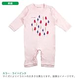 BabyChips trees3(名入れ長袖ベビーロンパース) 70 ライトピンク