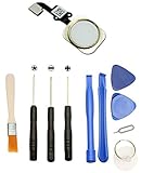 Games&Tech Gold Touch ID Sensor Home Button Key Flex Ribbon Cable Assembly + Tools for iPhone 6 & 6 