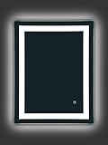 Hauschen LED照明付きバスルームミラータッチセンサー付き+色温度変更+ Dimmer +デフロスター 36x28 Inch