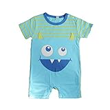 エルフ ベビー(Fairy Baby)ベビー服 ロンパースカバーオール 半袖 夏 可愛い ブルー サイズ：80