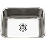 Houzer PNG-2300 Eston Series Undermount Single Bowl Kitchen Sink T-304 Stainless Steel [並行輸入品]