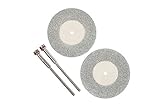 IMPRESS ミニルーター用　ミニダイヤモンドカッター 2枚組 60mm PROXXON(プロクソン） マンドレル サイズ対応 2.35mm軸