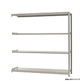 軽中量棚200kg 連結 幅180×奥行45×高さ180cm 4段 アイボリー 200kg/段