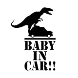 怪獣が乗ってる!? Baby in car カッティング ステッカー ブラック 黒
