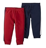 Carter 's Just One You Baby Boys ' 2パックストライプpants-burgundy カラー: レッド