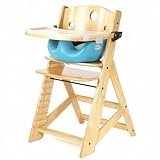 Keekaroo Height Right High Chair, Infant Insert and Tray Combo, Natural/Aqua by Keekaroo [並行輸入品]