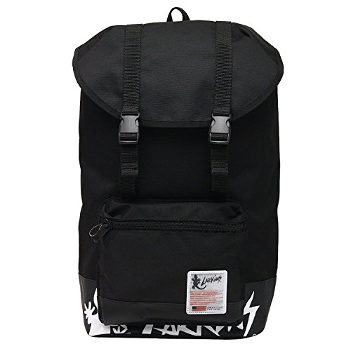 [ラーキンス]LARKINS リュック リュックサック デイパック バックパック 大型 かぶせ 異素材MIX メンズ レディース LKPM-05 larkins-005 (ブラック)