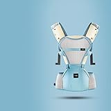 ベビー抱っこ紐　ヒップシート付き抱っこ紐　ベビーキャリア　オリジナル　ブルー
