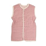 日本製 涼感 4重ガーゼスリーパー 綿100％ 無地 シモン 子供用 ピンクローズ