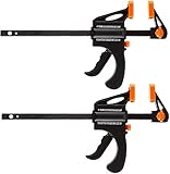 高儀(Takagi) ホビークイックバークランプ ブラック 100mm 2個組 HQB-100-2P クランプ 木工 金具 DIY 万力 固定金具