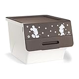 【Disney】ディズニー フタ付きケースセット ミッキー&ミニー ブラウン 2個セット