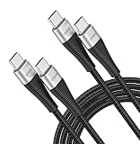 USB-C to USB-C ケーブル 100W 3M 2本セット USB Type C ケ ーブル 長い 高耐久ナイロン タイプc ケー ブル iPhone 16 / 15 Galaxy iPad Pro MacBook Pro/Air 各種対応