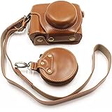 対応 OLYMPUS オリンパス PEN E-P7 EP7 カメラケース カメラカバー カメラバッグ カメラホルダー、【KOOWL】手作りのレザーカメラフルケース、付属品：ショルダーストラップ、スタイリッシュ、コンパクト、防水、防振、対応レンズモデル