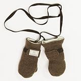 (ピッカプー) Pickapooh オーガニックウール & オーガニックコットン ミトン チョコレートブラウン サイズ 4 (目安5-6才)