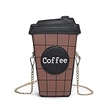 Mofek　ショルダーバッグ　小物収納　コーヒーカップ型　コンパクト　収納ポーチ　レディース向け　小型