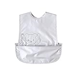 ディモワ 10mois お食事ポーチロン(袖なし) グレー 3049