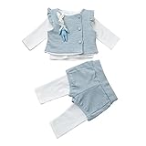 Tovadoo 子供服 ベビー服 女の子 トップス+ズボン+ベスト 秋冬 長袖 フレアスリーブ 可愛い襟 花柄 ウサギ付き キュート 姉妹揃い 保育園 旅行 プレゼント