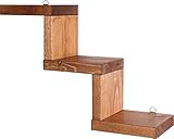 ウォールシェルフ手作り 天然木 壁掛け棚 棚 壁掛棚 壁掛け階段棚 幅31cmX奥行9cm (チーク色)