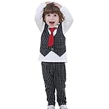 キッズタキシード スーツ 紳士服 新生児 ベビー 蝶ネクタイ ベスト ロンパース 幼児 フォーマルカバーオール 結婚式 七五三 卒園式 入園式 入学式 発表会 写真撮影 (110CM, ブラック)