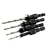 実用的な工芸品 4 PC 電源 HSS 溝木工テーパドリルビットセット DIY