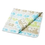 バンビノ ガーゼケット 8重 ベビーケット 天然 オーガニックコットン 綿布団 柔らか 赤ちゃん 出産祝い ギフト 男の子 女の子 (110×110cm,象さん)