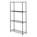 メタルラック オフィス収納 A4ファイルサイズ オフィスストレージシリーズ 4段 幅79.5×奥行29.5×高さ151.5cm ポール径19mm OSR8015-4 ブラック