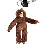 オランウータンのぬいぐるみ、オランウータンのぬいぐるみ - ぬいぐるみユニークな動物のぬいぐるみペンダント | 柔らかいぬいぐるみ動物のハンギングオーナメント、楽しいぬいぐるみゴリラの装飾、バッグ、バックパック、財布、車のキー用