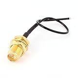 uxcell WIFIピグテールケーブル WIFIアンテナ　はんだワイヤー　RP-SMA-K　10cm長さ　RF1.13