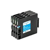 J-ECO製 GC31H 顔料 4色セット 増量 ISO14001、ISO9001、CE、SGS認証工場 リコー用 互換インクカートリッジ 残量表示 (GC31H GC31KH GC31CH GC31MH GC31YH)