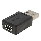 uxcell 1個 PC コンピュータ U S B 2.0 A オス - U S B B ミニ 5 ピン メス アダプタ コンバータ