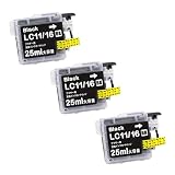 ブラザー(Brother)用 LC11 LC16 互換インクカートリッジ ブラック LC11/16BK×3 大容量 残量表示機能付 対応機種：MFC-J950 MFC-935 MFC-930 MFC-J855 MFC-J805 MFC-J850 MFC-J800 MFC-735 MFC-J700 MFC-695 他【INK-LINK】