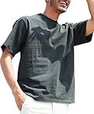 [JIGGYS SHOP] ジギーズショップ 汗じみ防止Ｔシャツ XL チャコール｜メンズ トップス TEE 無地 半袖 夏服 ゆったり オーバーサイズ 撥水加工 黒 白