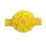 gloous 1pcベビーキッズカチューシャヘッドアクセサリーベビーカチューシャ花柄 カラー: イエロー