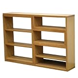 天然木 伸縮 ラック シェルフ カウンター下収納 幅119cm ライトブラウン LS-912LB