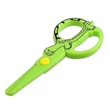 uxcell　 紙切りハサミ　プラスチック製グリーン　ハンドクラフトツール　ストレートブレード