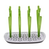 B Blesiya ベビー　幼児　哺乳瓶ラック　哺乳びん乾燥　乾燥棚　水切り　乾燥ラック　スタンド　取り外し可能　全2色 - 緑