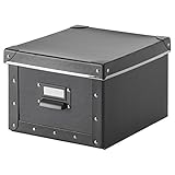 IKEA イケア FJALLA ふた付きボックス - 22x26x16 cm, ダークグレー 603.382.87,60338287