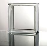 ガラスブロック ◆◆◆デザイン豊富22種類◆◆◆（クリアシリーズ） 190mm角×80mm厚 (1個（サンプル）, Direct Clear)