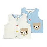 Piccolo (ピッコロ) ベスト (50～80cm) キムラタンの子供服 サックス 50～80 (34057-161a)