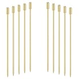 10本のカクテルスティックセットステンレス鋼のフルーツスティック、再利用可能なドリンクピック前菜つまようじマティーニグラスピック