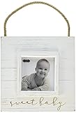 Mud Pie Sweet Baby Hanger Frame Distressed Nursery D?cor 4 x 4 [並行輸入品]