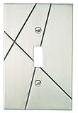 Atlas Homewares NSST-BRN Modernist 4-7/8-by-3-1/8-Inch Single Toggle Plate, Brushed Nickel [並行輸入品]