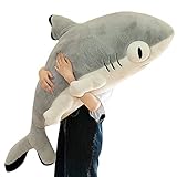 70cm Kawaiiサメ猫のぬいぐるみ、ぬいぐるみかわいいサメ猫人形、素敵なアニメ動物の枕、猫のぬいぐるみ、サメのぬいぐるみ、ソフト漫画クッション、サメ猫枕、サメ猫人形、子供の誕生日の贈り物