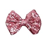 Tovadoo キッズ 女の子 ヘアピン 日髪留め リボン　スパンコール 可愛い　おしゃれ　ショー　パーティー　十色入　12*9.5cm