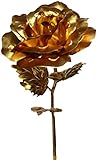 バラ 薔薇 24k 箱付き 記念日 母の日 プレゼント 贈り物 (ゴールド)